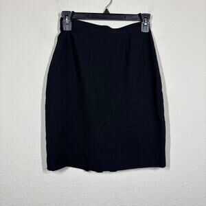 Susanna Beverly Hills Designer Womens Pencil Midi Skirt Black Back Slit